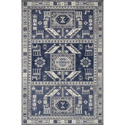 Nuloom Transitional Aztec Sahiry Area Rug, 5' X 8', Navy : Target