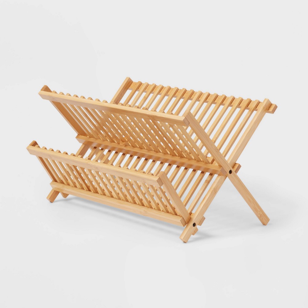 Photos - Dish Drainer Bamboo Drying Rack Brown - Brightroom™