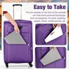 Naysaye Luggage Softside Expandable 3 Piece Luggage Set with Duffel Bag TSA Lock Spinner Wheels for Travel, Purple, 31.78"*20"*12.33" - 3 of 4