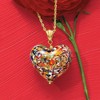Ross-Simons Italian Murano Glass Heart Pendant Necklace in 18kt Gold Over Sterling Size - 3 of 4