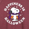 Women's - Peanuts - Happiness Is Halloween Lightweight French Terry Wide Neck Long Sleeve Shirt - 2 of 4