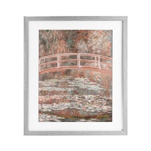 Stupell Industries Peach Impressionist Bridge Framed Print Under Glass Art, Gray, 17" x 21" - 1 of 4