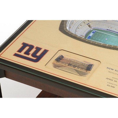 StadiumViews LED-Lit 3D Wood Art End Table with Metal Frame