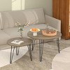 KTMBDW 27.56'' Round Nesting Coffee Table Set of 2, Nesting End Table Set, Marble Tabletop, and Sturdy Metal Base for Living Room, bedroom - 2 of 4