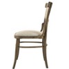 Bistro Set of 2 Vintage Walnut 19" Wide Contemporary Fabric Dining Chair with Cushion - 4 of 4