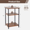 DOMETOUR 3 Tier End Table Side Table Open Storage Nightstand for Bedroom Living Room Office, Small Space Telephone Table Coffee Table - 3 of 4