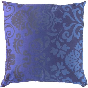 Mark & Day Grafhorst 22"L x 22"W Square Pillow Cover Down Insert Traditional Bright Blue Throw Pillow - 1 of 2