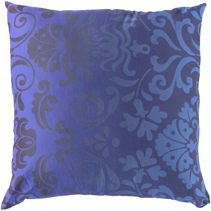 Mark & Day Grafhorst 22"L x 22"W Square Pillow Cover Down Insert Traditional Bright Blue Throw Pillow, 1 of 2
