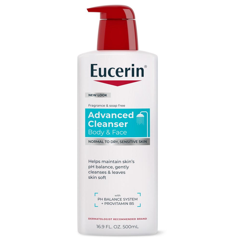 Eucerin Advanced Cleansing Body and Face Cleanser - Unscented - 16.9 fl oz: Sensitive Skin, Liquid Formula, Basic Cleansing