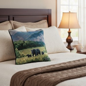 Textured Decorative Pillow ROOM TO ROAM – 17x17 Inch Accent by Manual Woodworkers and Weavers - 1 of 3