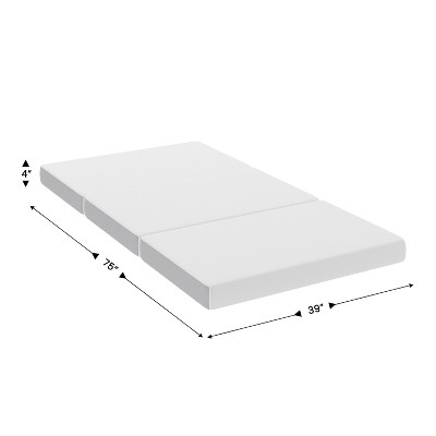 Twin Gray Memory Foam Tri-Fold Sofa Bed