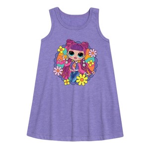 - LOL Surprise! - Skater Chick w/ Flowers Graphic Sleeveless Aline Dress - 1 of 3