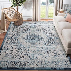 Vintage Rug Grey Premium Fuzzy Low Pile Soft Non Shedding Oriental Accent Carpet Stain Resistant Floor Cover for Living Room Bedroom - 1 of 4