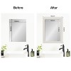 Amanti Art Mirror Makeover Bathroom Mirror Frame Border Kit - Fully Assembled Peel and Stick Frame - Mirror NOT Included - Rustic Plank Narrow Trim - 4 of 4