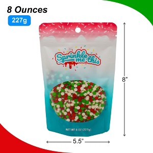 Sprinkle Me This – Confetti Christmas – Festive Holiday Sprinkle Blend with Red, Green & White Quins - 1 of 4