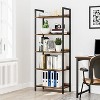 Aoibox 5 Tier Bookshelves Home Office Bookcase Shelf Organizer Free Standing Storage Shelving Unit Vintage Style - 4 of 4
