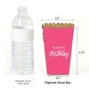 Big Dot of Happiness Chic Happy Birthday - Pink, Black and Gold - Birthday Party Favor Popcorn Treat Boxes - Set of 12 - 2 of 4