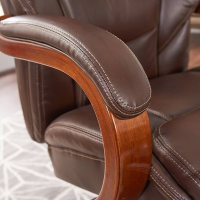 Chestnut Brown High Back Leather Executive Office Chair