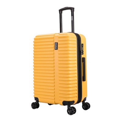 InUSA Ally Lightweight Hardside Medium Checked Spinner Suitcase - Mustard