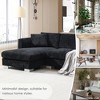96" Modern L-Shaped Cloud Sectional Sofa with Oversized Chaise Lounge, 2 Throw Pillows, Aluminum Legs - 4 of 4