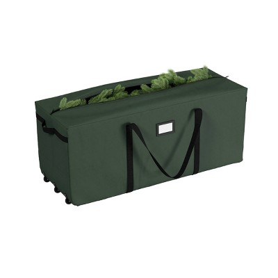 Premium Green Rolling Christmas Tree Storage Duffel Bag for 9' Tree - Elf Stor