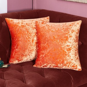 Deconovo Velvet Throw Pillow Covers 2 Pack with Hidden Zipper - 1 of 4