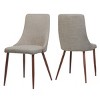 Dining Chairs Set of 2 Mid-Century Modern Upholstered with High Back & Padded Seat for Dining Room-Baofuwish - 3 of 4