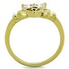 Slickblue Women's Gold Claddagh Ring, Heart and Crown Design, CZ Stones, IP Plated Stainless Steel, Size 5-10 - 3 of 4