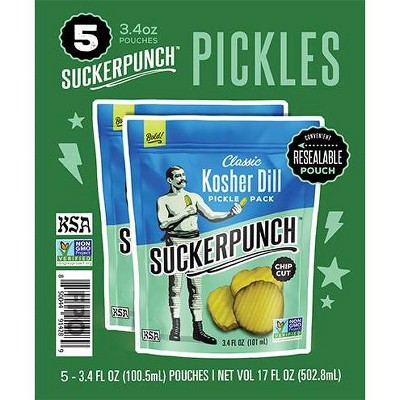 SuckerPunch Gourmet Kosher Dill Pickles - 17 fl oz/5ct