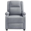 vidaXL Fabric Massage Recliner - Light Gray, Manual Recline, Targeted Vibration Massage with Remote - 3 of 4