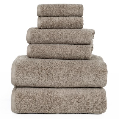 6pc Solid Bath Towels And Washcloths - Yorkshire Home