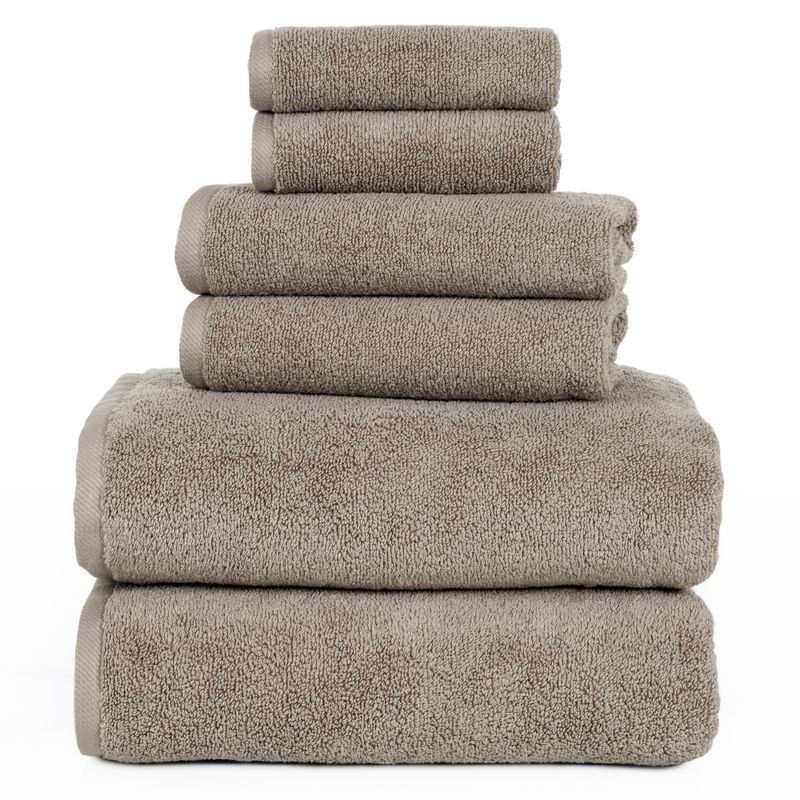 6pc Solid Bath Towels And Washcloths - Yorkshire Home, 1 of 5