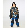 Deux par Deux Boy Two-Piece Play Snowsuit with Printed Dinosaurs Jacket Navy Blue - 2 of 4