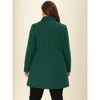Agnes Orinda Women's Plus Size Winter Notched Lapel Double Breasted Pockets Long Overcoats - 4 of 4