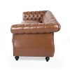 GDFStudio Kyle Upholstered 84.50" Tufted 3 Seater Sofa with Scroll Arms - 4 of 4