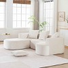 Modular L-Shape Sectional Sofa, Deep Seat Sleeper Couch with Chaise, Spring Support Sofa with Sponge Filling and Corduroy Cover-Baofuwish - 2 of 4