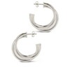 SHINE by Sterling Forever Dawn Triple Layered Hoop Earrings - 4 of 4