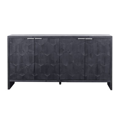 NicBex 4 Door Sideboard Buffet Cabinet Farmhouse Wooden Storage Cabinet for Kitchen