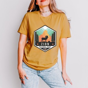 Simply Sage Market Zion National Park Badge Short Sleeve Tee - 1 of 4