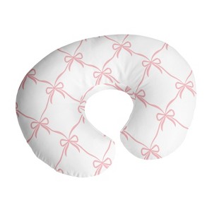 Sweet Jojo Designs Girl Support Nursing Pillow Cover (Pillow Not Included) Ballerina and Ballet Bows Pink and White - 1 of 4