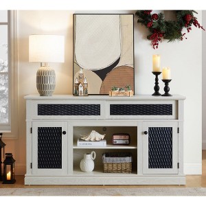 Bella Depot TV and Media Console with Open and Closed Storage Space and Sliding Door - 1 of 4