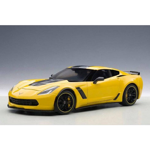 2016 Chevrolet Corvette C7 Z06 C7R Edition Corvette Racing Yellow 1/18  Model Car by Autoart