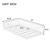 YONWAY Full Size Floor Bed for Kids with Fence and Door, Low Montessori, Bed Sturdy Slat Suppor, for Kids Boys Girls, no noise - 3 of 4