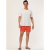 Lars Amadeus Men's Summer Beach Solid Color Mesh Lining Drawstring Waist Swim Shorts - 3 of 4