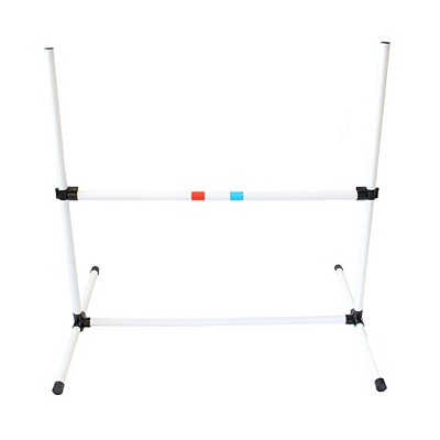 Adjustable White Plastic Dog Agility Training Bar Jumps Set
