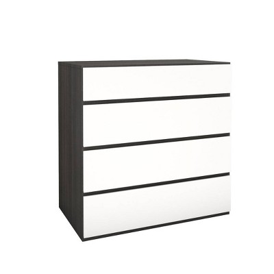 4 Drawer Chest Black/White - Nexera