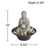 John Timberland Zen Buddha Indoor Tabletop Water Fountain with Light LED 10" High Sitting for Table Desk Office Relaxation - 4 of 4