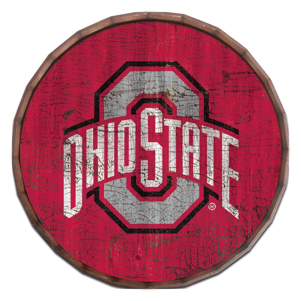 Photos - Other Decoration NCAA Ohio State Buckeyes Cracked Color 24" Barrel Top
