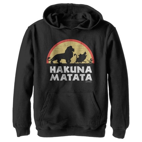 Boy's Lion King Hakuna Matata Silhouette Pull Over Hoodie - image 1 of 4