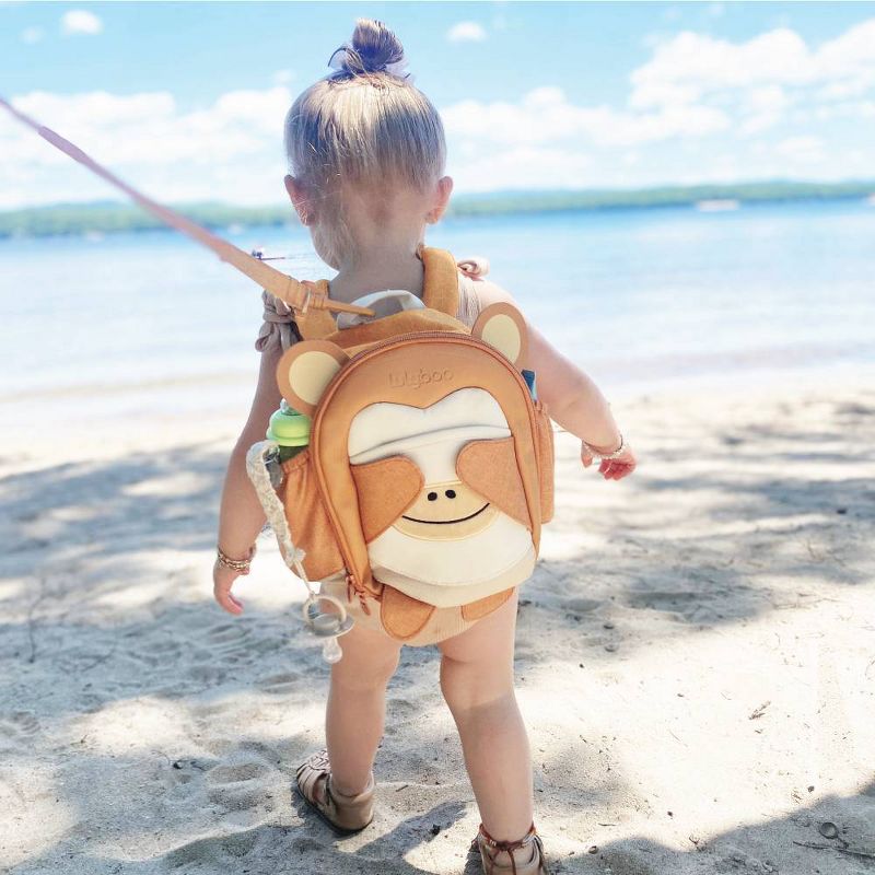 Lulyboo Boo! Monkey Toddler Backpack with Security Harness, 3 of 16